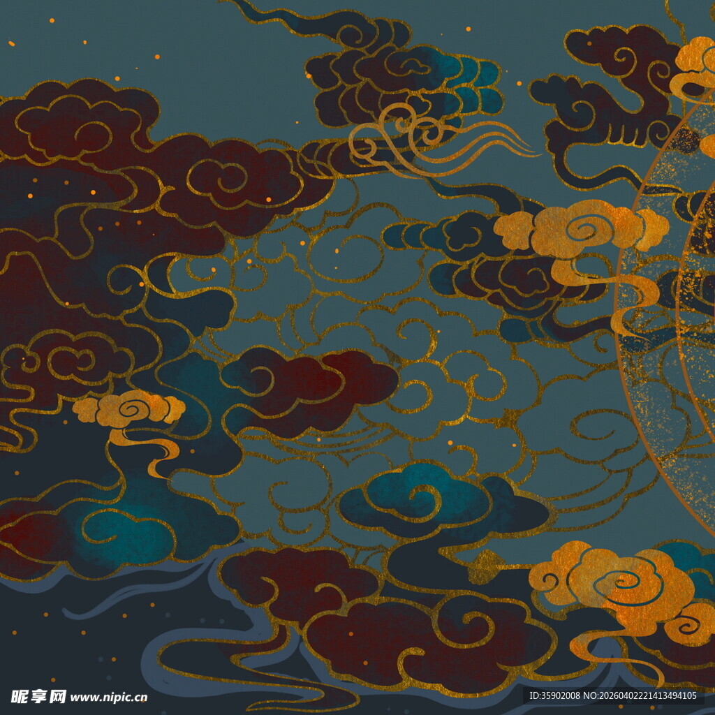 中式古典祥云图案