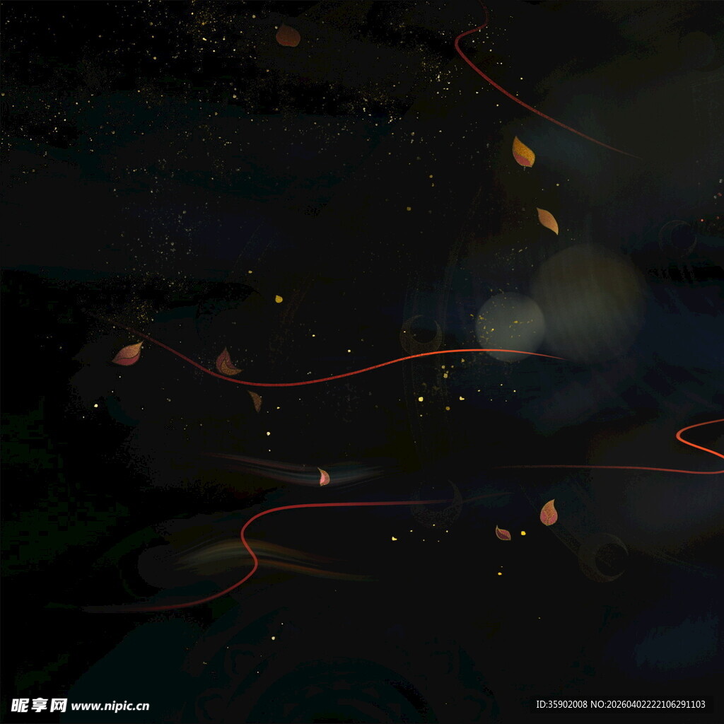 夜空中闪烁的绚烂光线