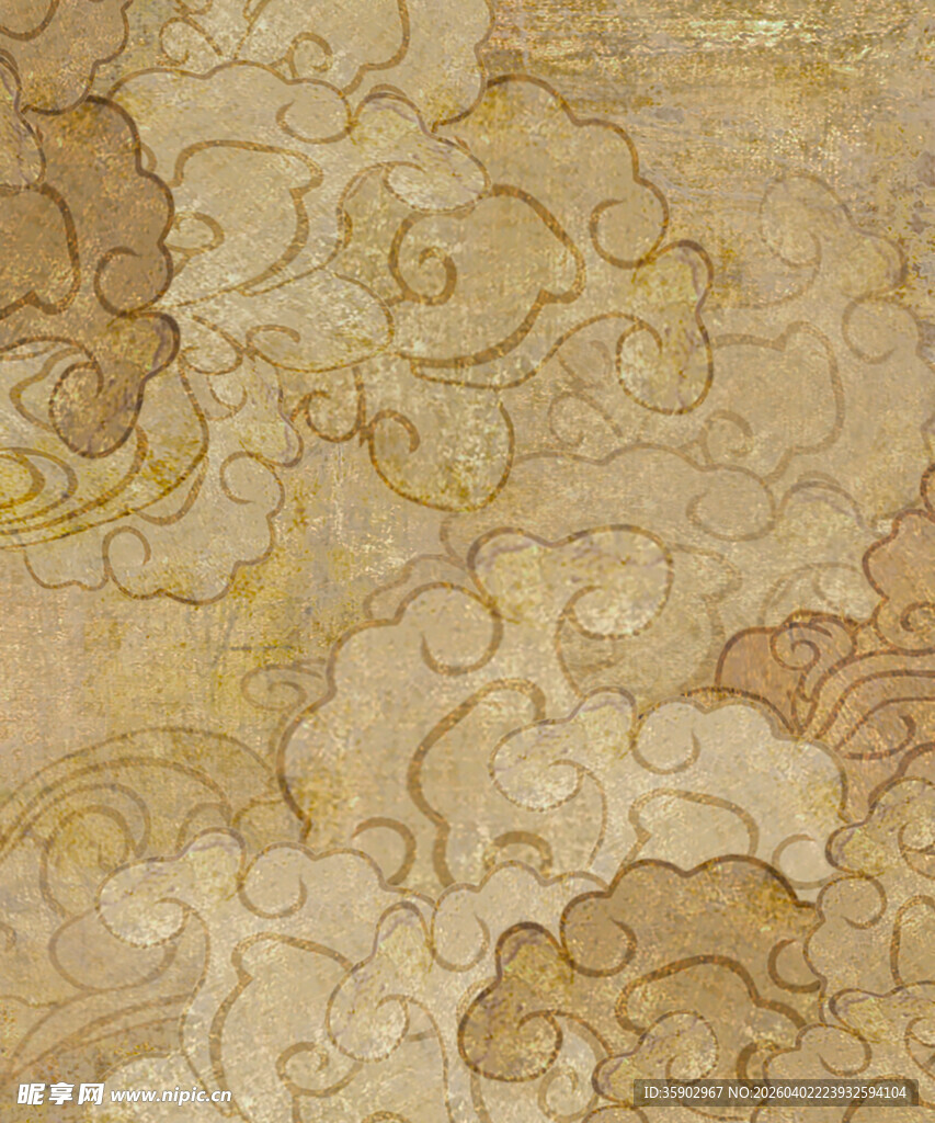 古典云纹图案纹理背景