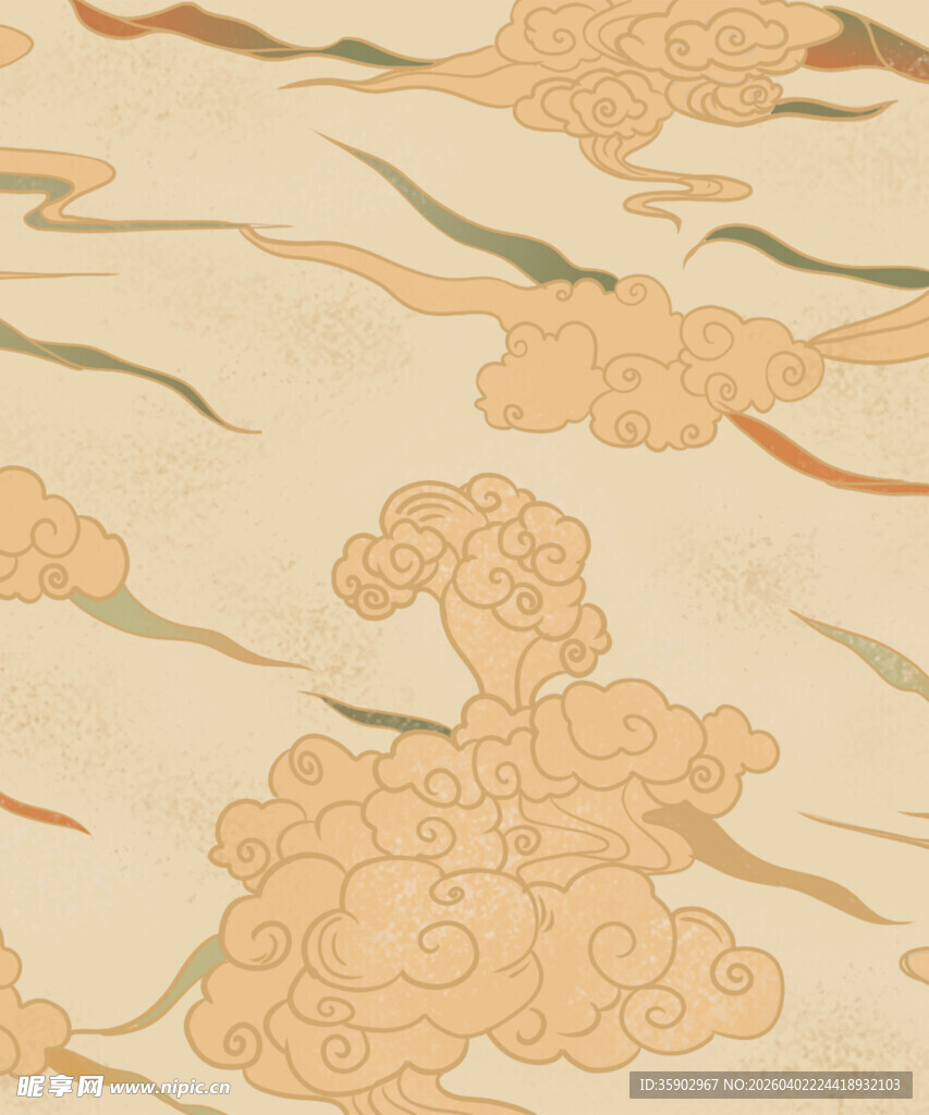 中式古典云纹图案设计