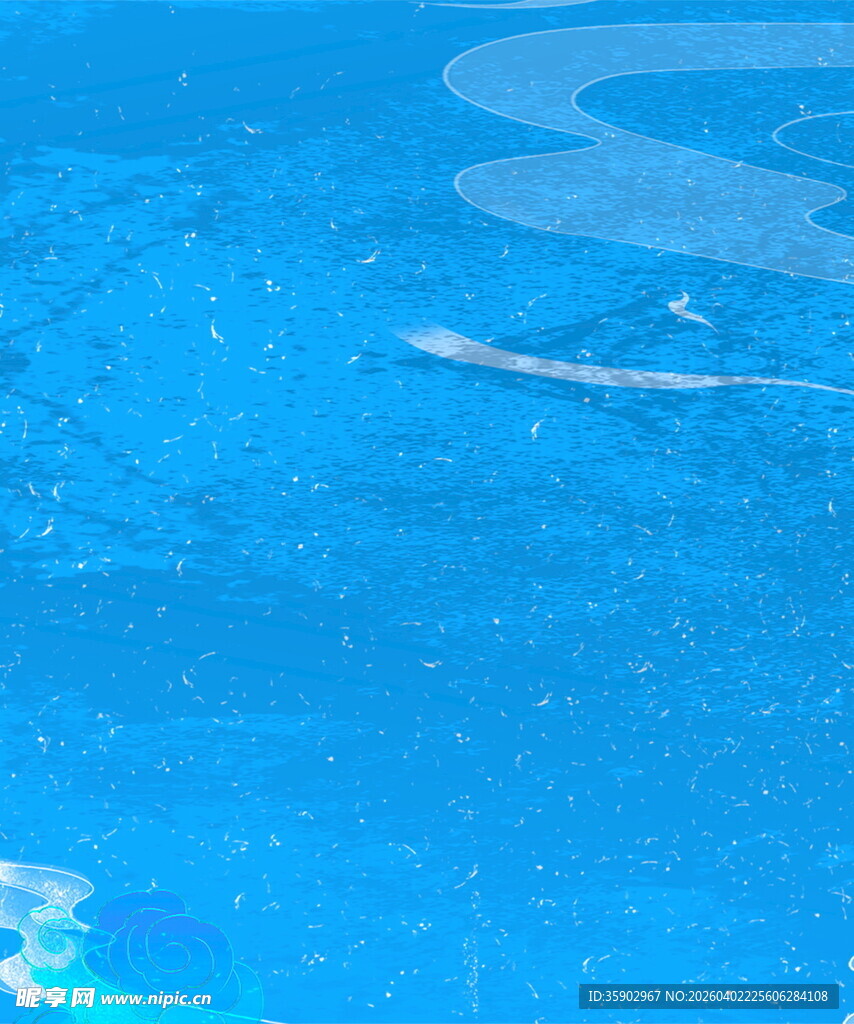 蓝色海洋中的航行船只