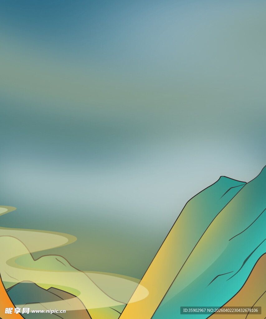 梦幻山川景色