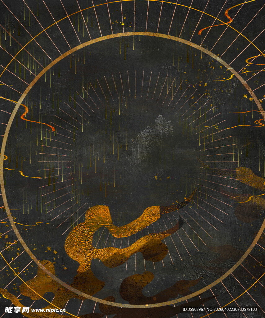 金属线艺圆形艺术摆件