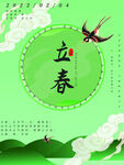 立春时节燕归春景图