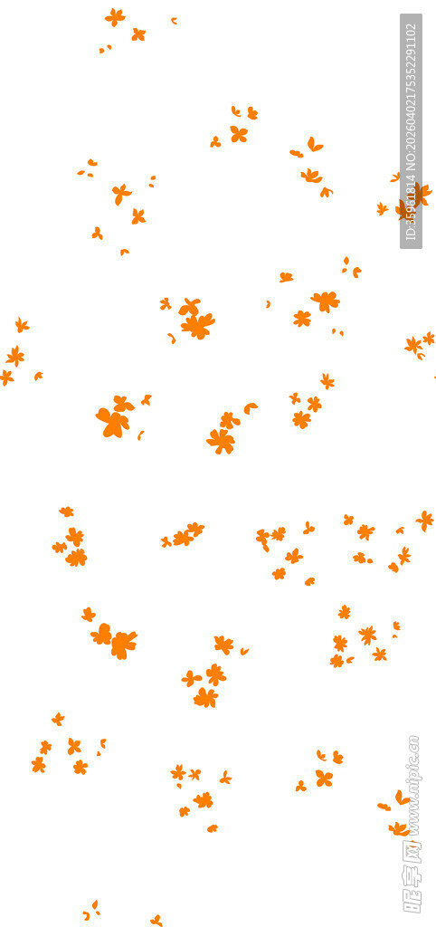 橙色碎花图案背景