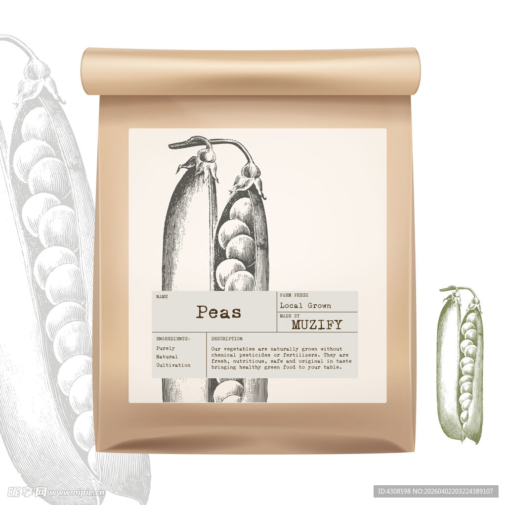 蔬菜包装设计 豌豆