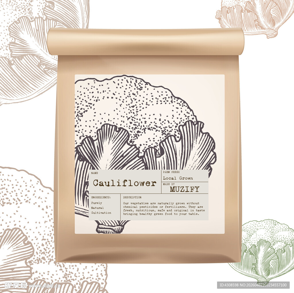 蔬菜包装设计 花椰菜