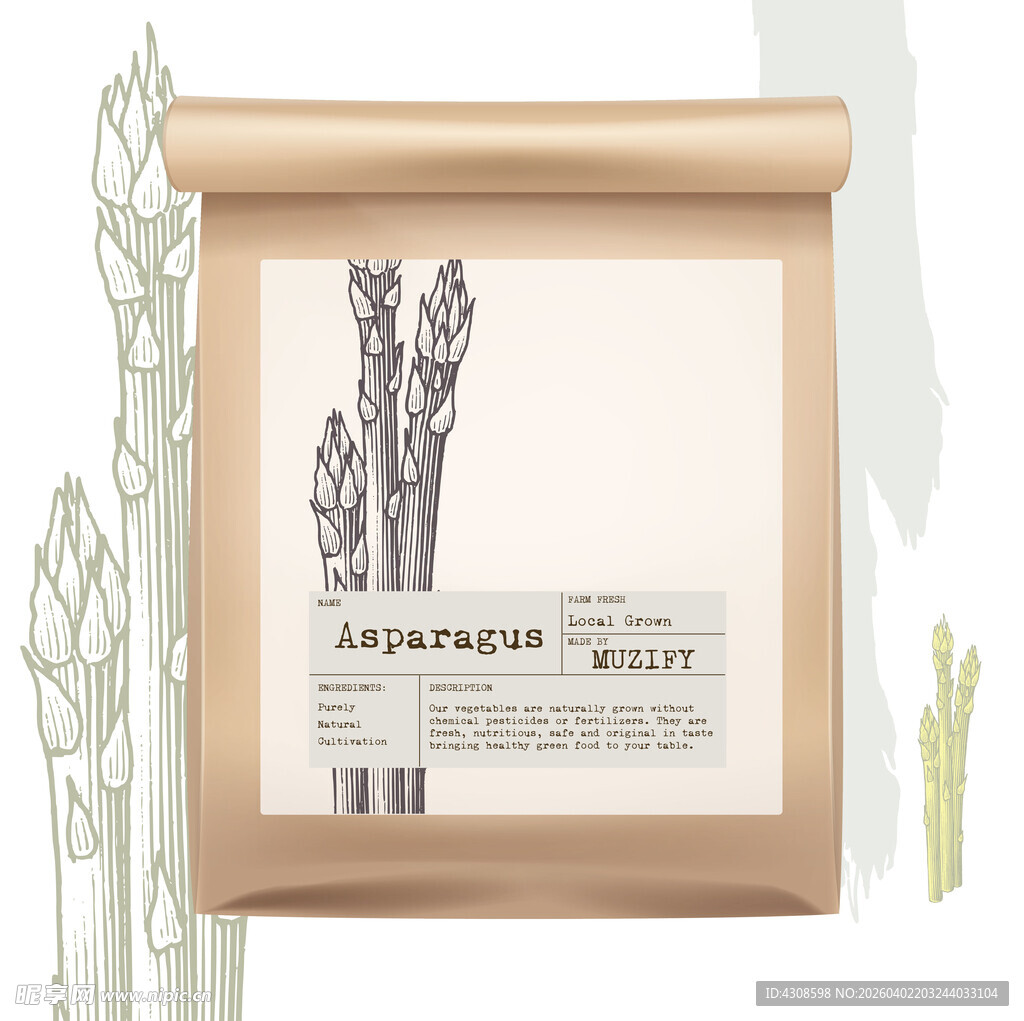 蔬菜包装设计 芦笋