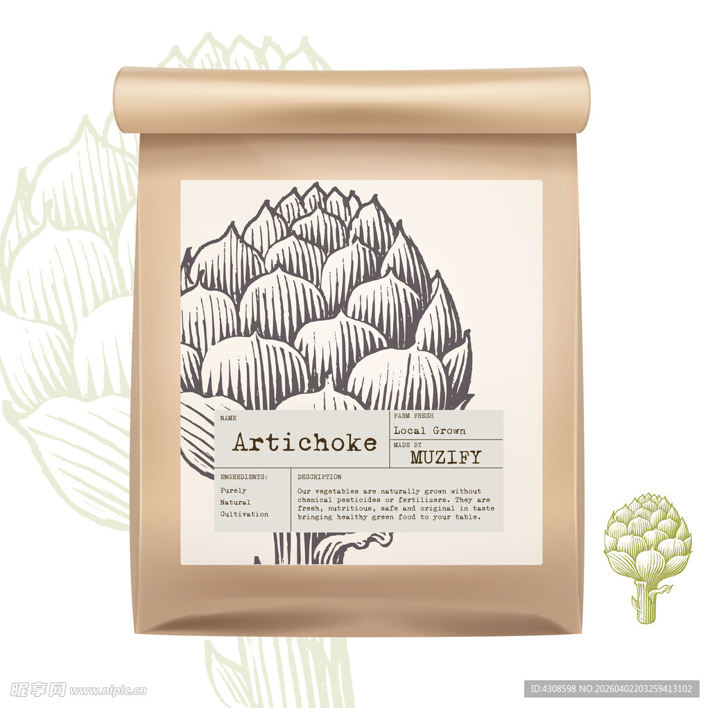 蔬菜包装设计 洋蓟