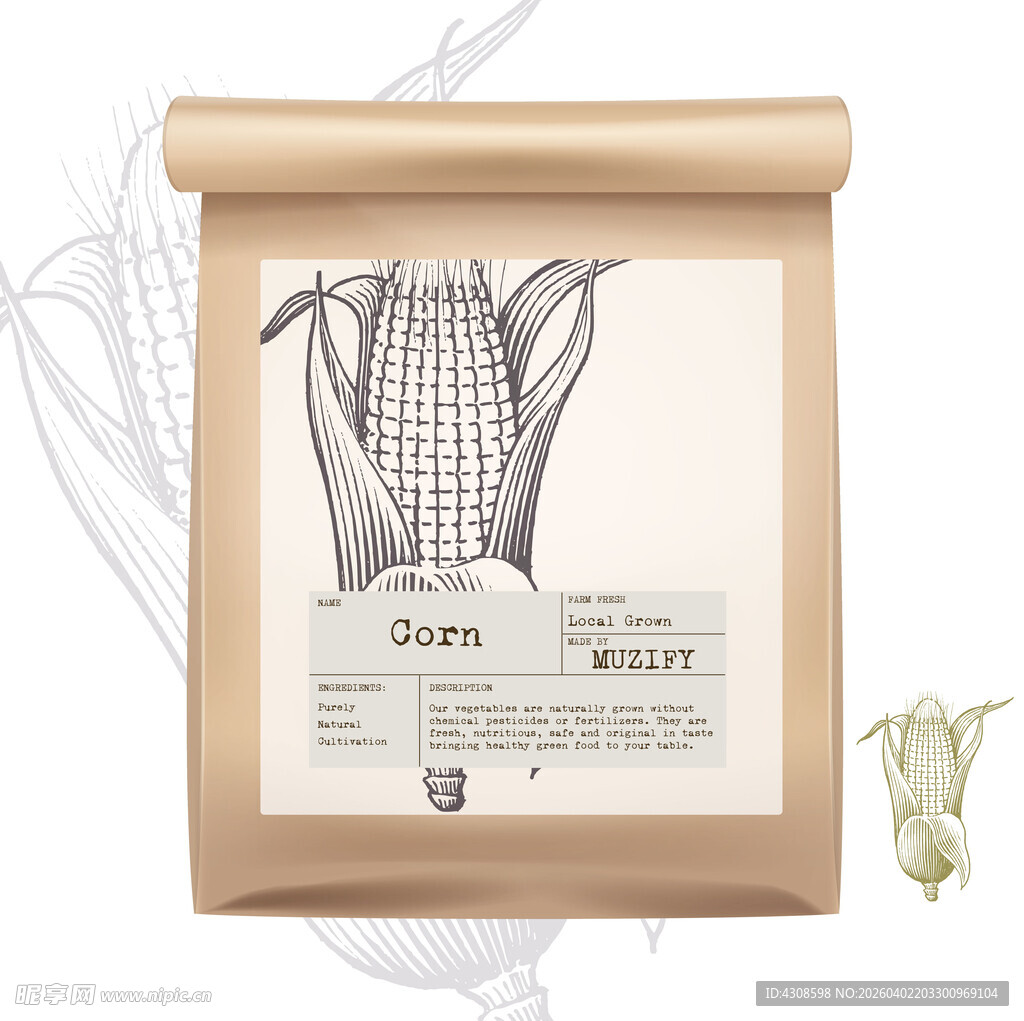 蔬菜包装设计 玉米