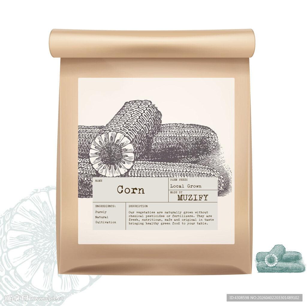蔬菜包装设计 玉米