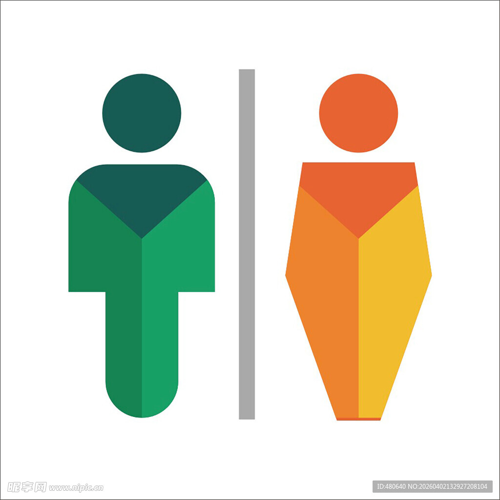 男女卫生间图标设计