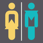 男女卫生间标识图标