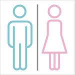 男女卫生间标识