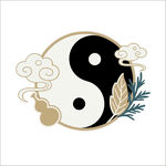 太极阴阳图案与装饰元素