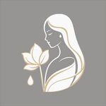 优雅女性与花卉轮廓图