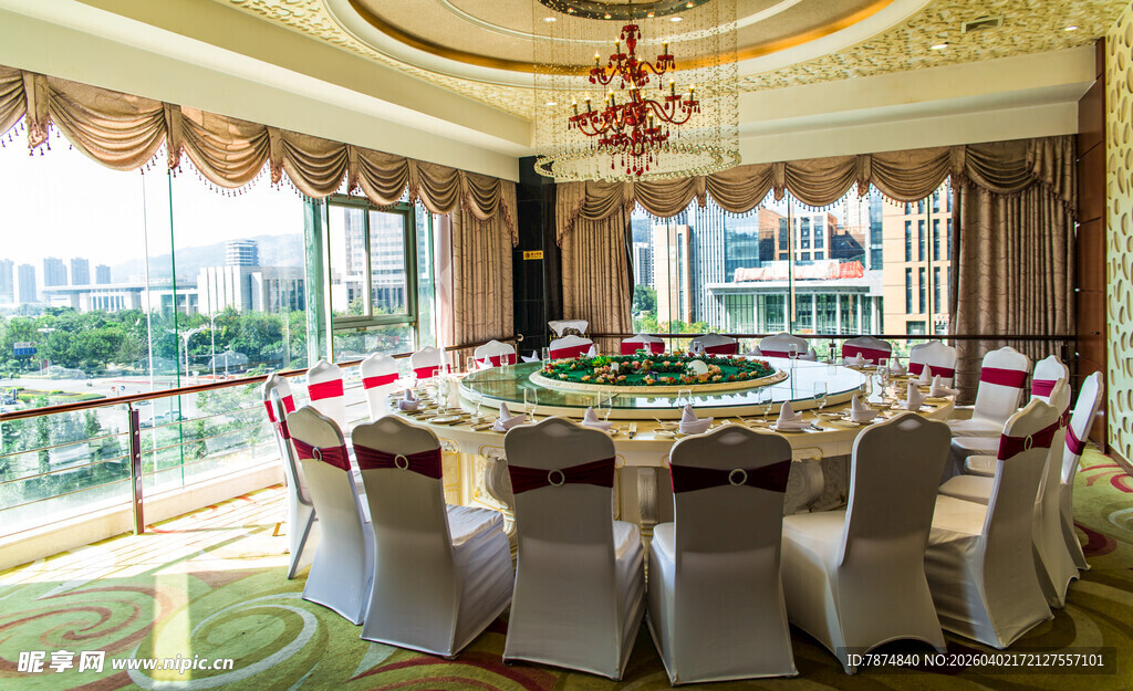 豪华餐厅包间优雅用餐环境