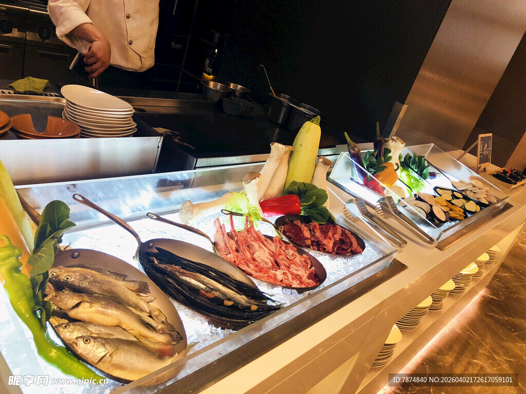 多样美味烧烤食材展示