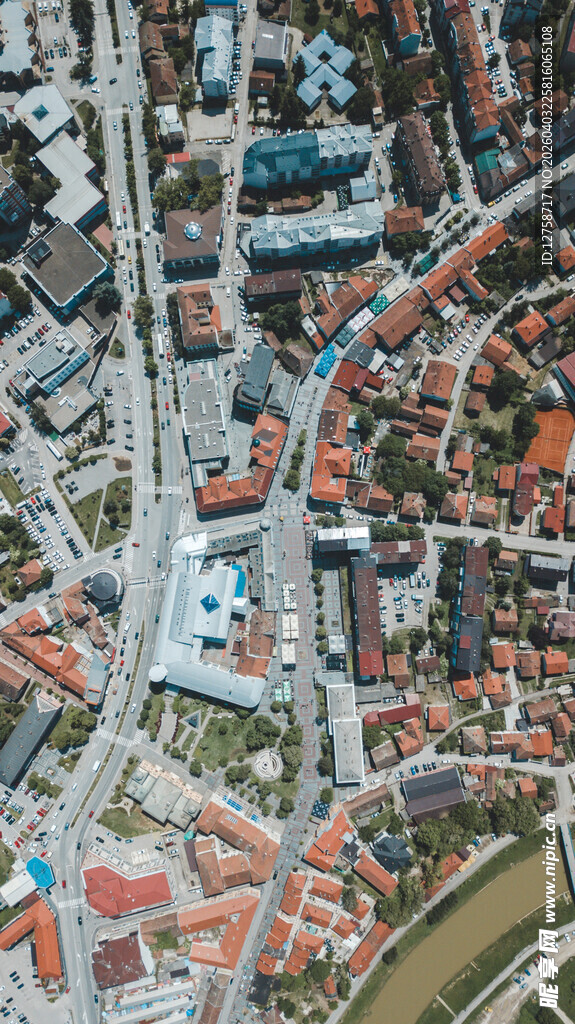 城市建筑鸟瞰景观