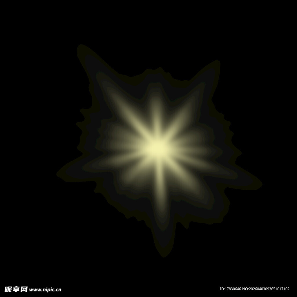 闪耀光芒的星形光效