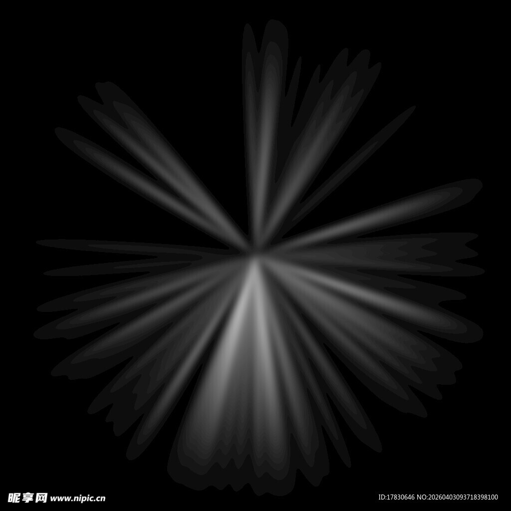 黑白放射状光线抽象图案