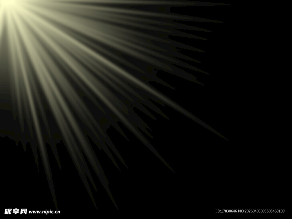 黑色背景上的光芒射线