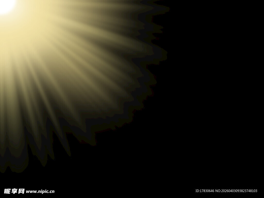闪耀光芒的太阳光束