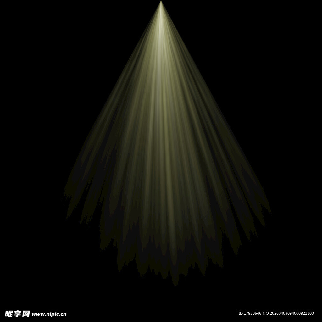 黑色背景下的光束效果