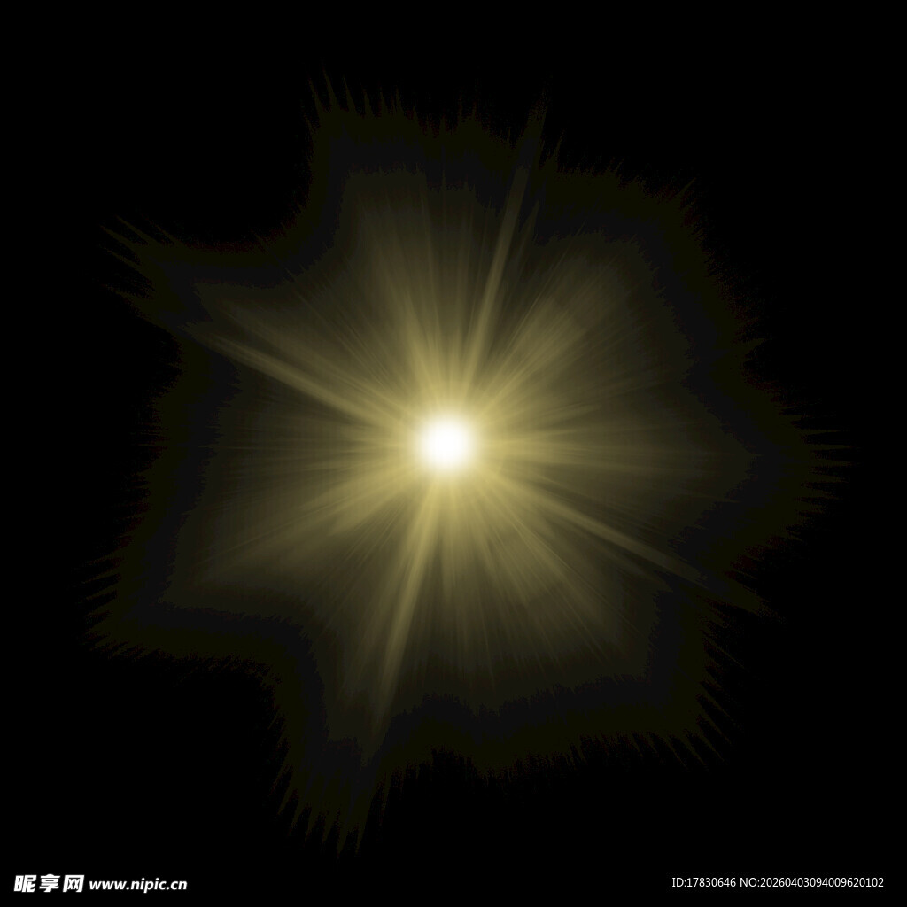 闪耀星形光芒特效画面