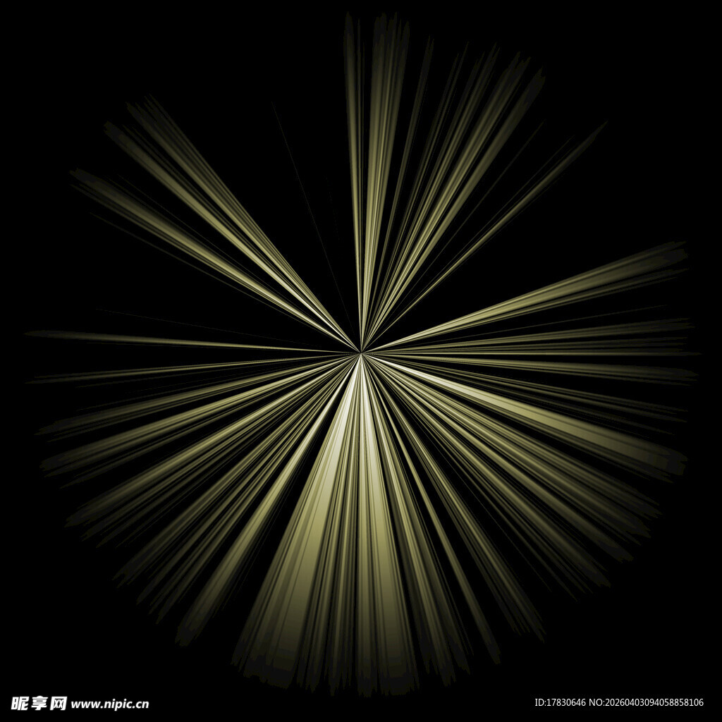 金色光线放射背景图案