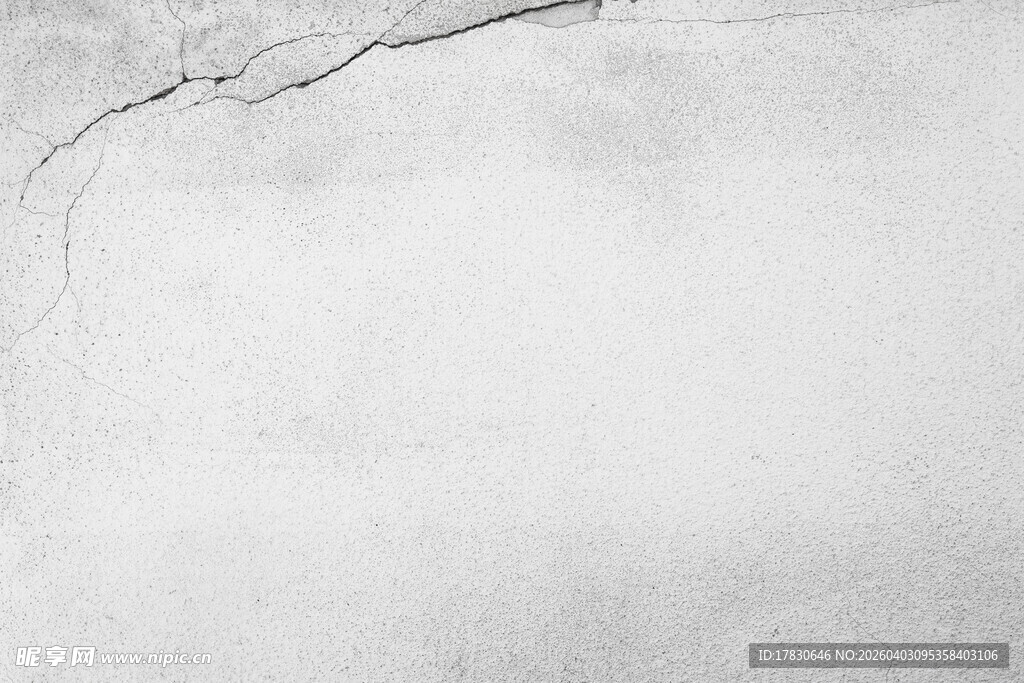 灰白墙面裂缝纹理特写
