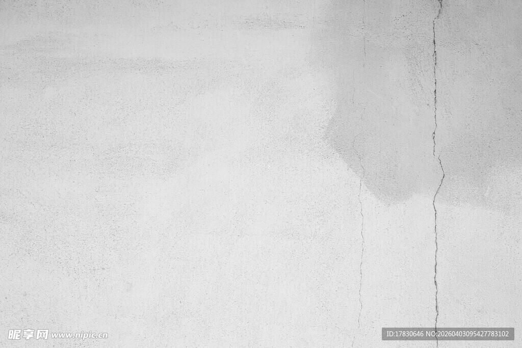 灰白墙面裂痕纹理特写