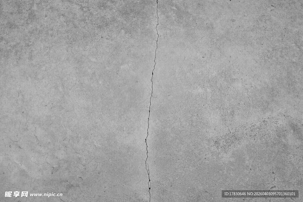 灰色水泥墙面裂缝纹理