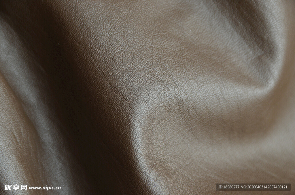 浅棕色柔软皮革纹理特写