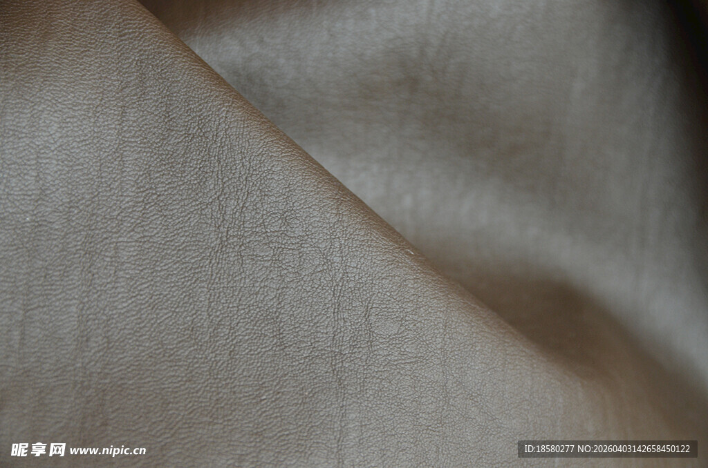 浅米色皮革面料纹理