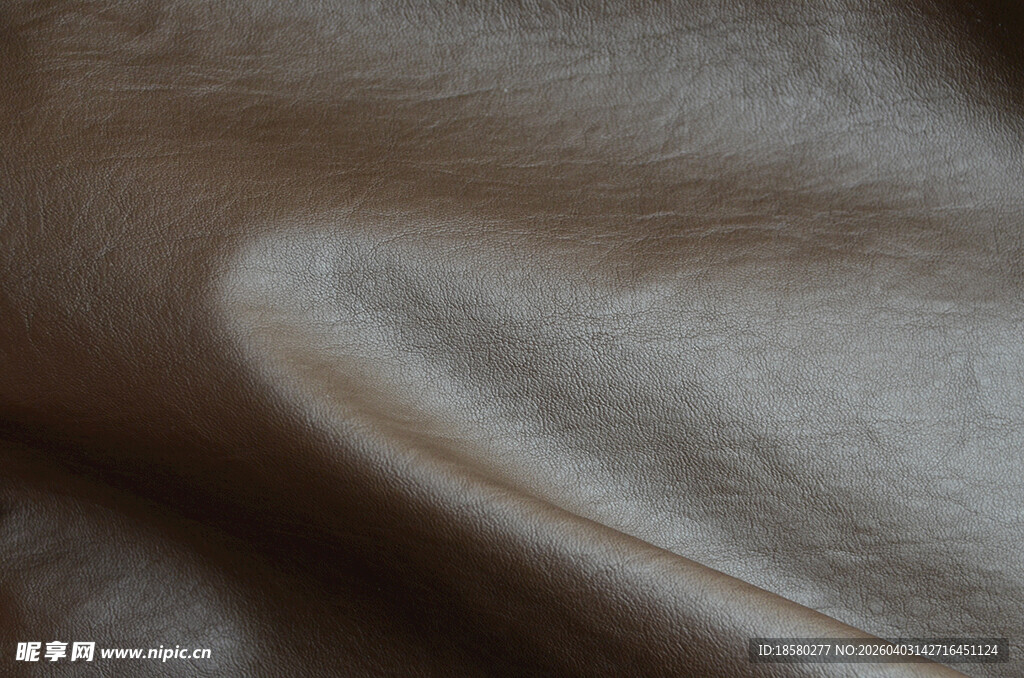 浅棕色柔软皮革面料纹理