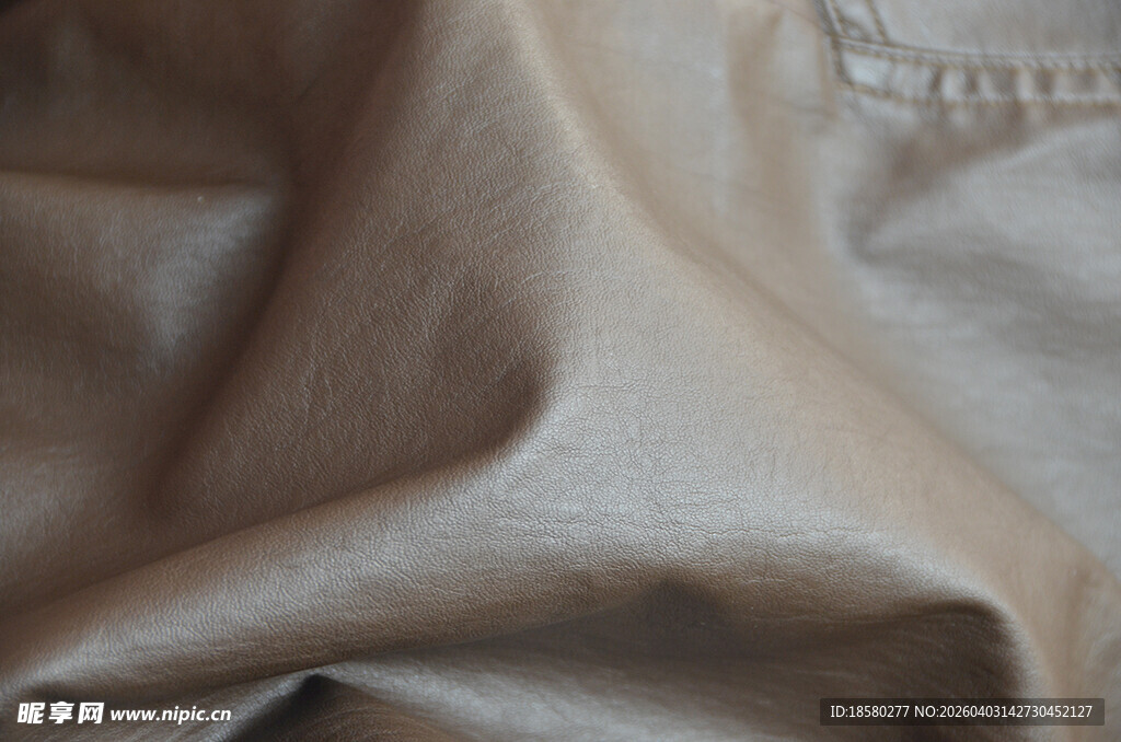 咖色皮革柔软布料纹理特写