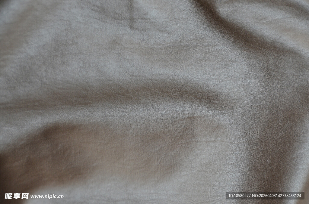 棕色皮质褶皱布料纹理