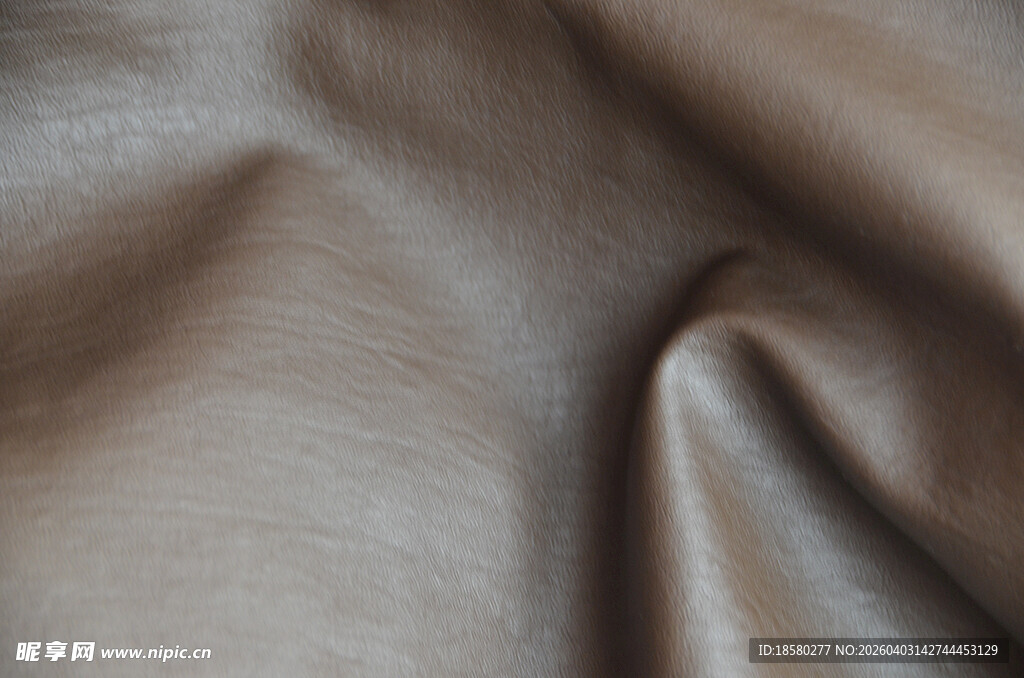 棕色柔软皮革纹理特写