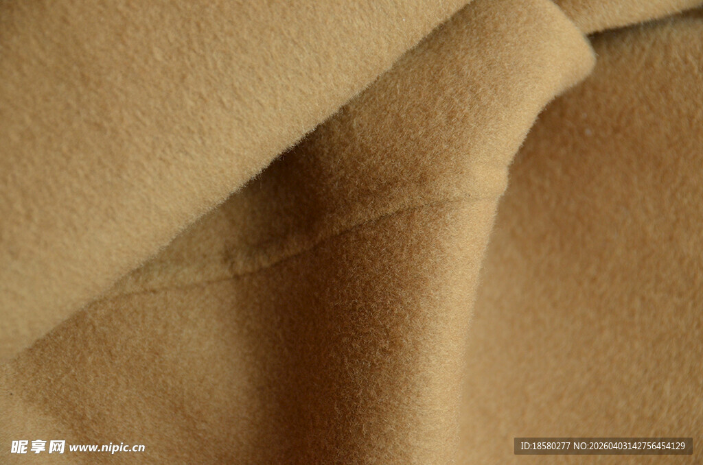 米色柔软布料纹理特写