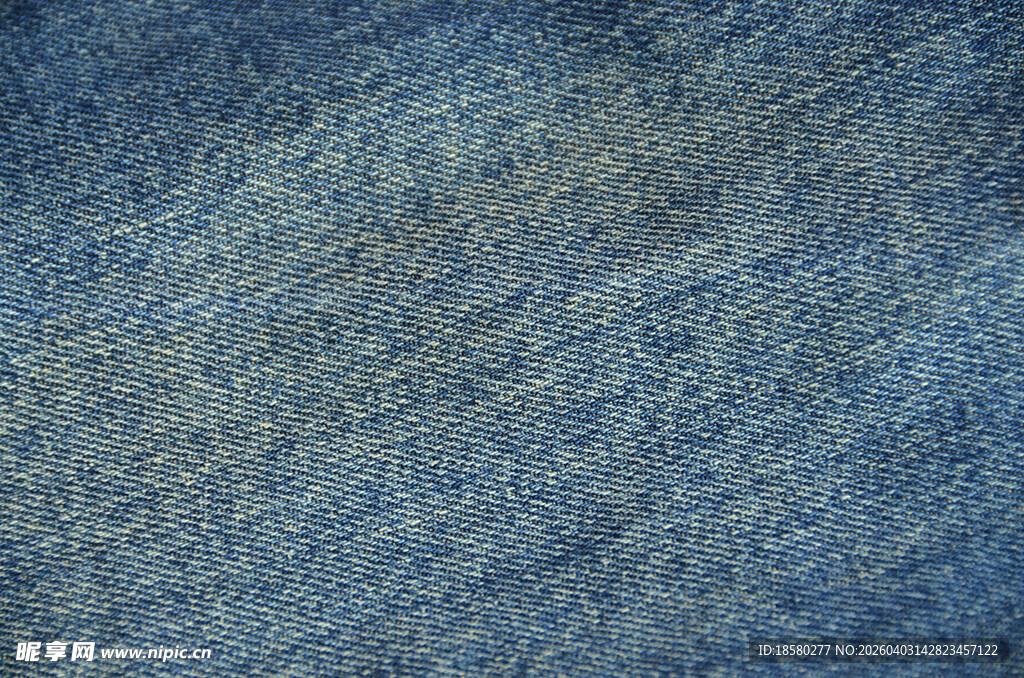 蓝色牛仔布纹理特写