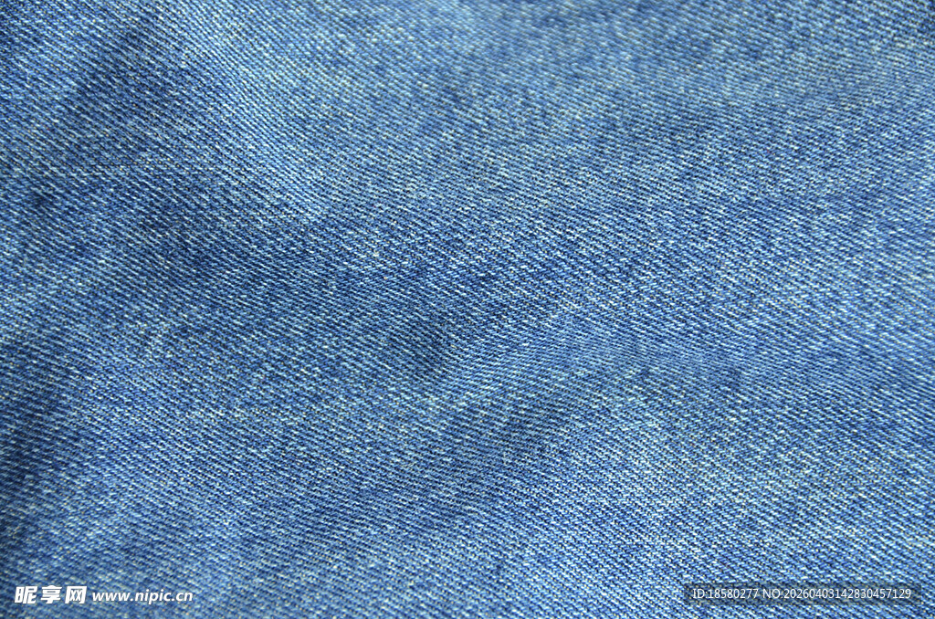 蓝色牛仔布纹理特写
