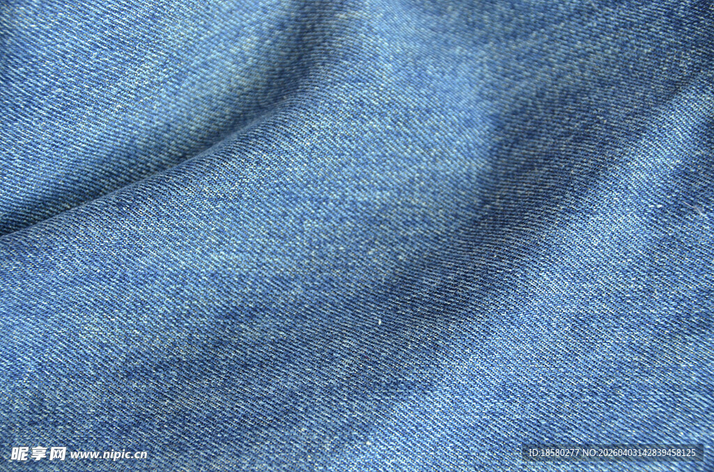 浅蓝色纹理布料特写