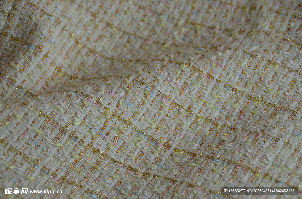 格纹布料纹理特写