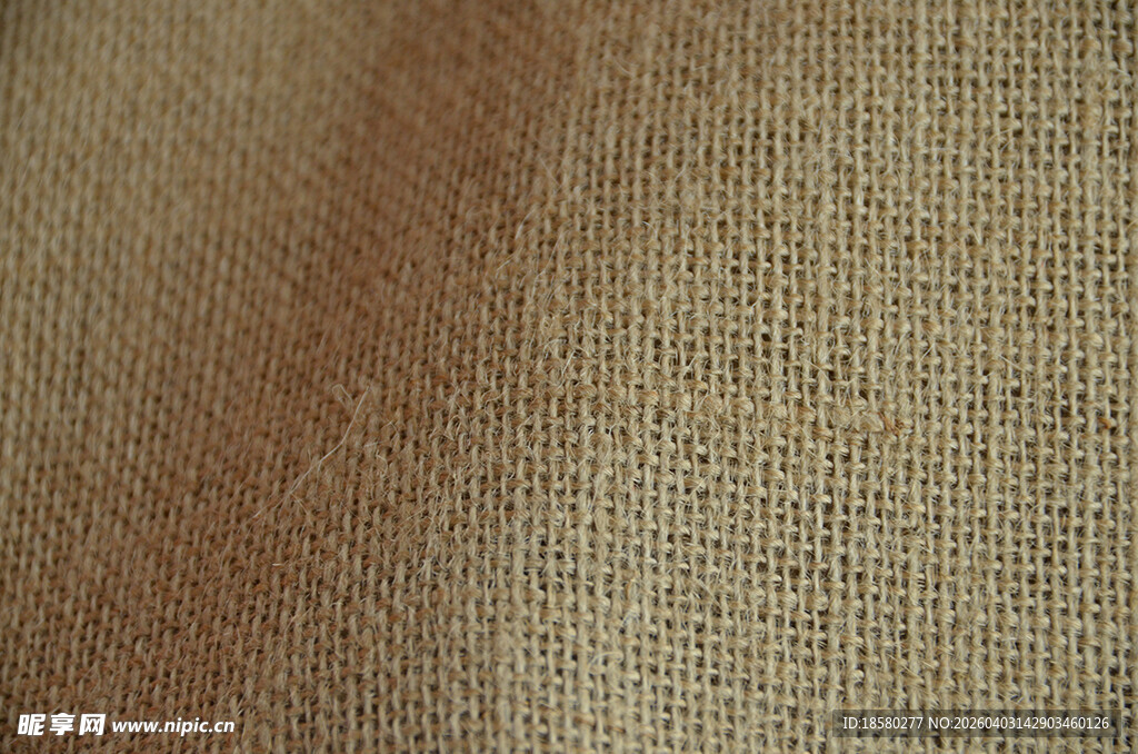 棕色麻布纹理特写