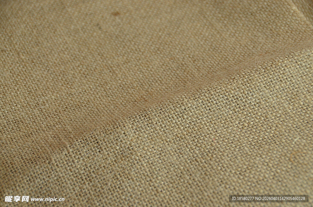 米色麻布纹理特写