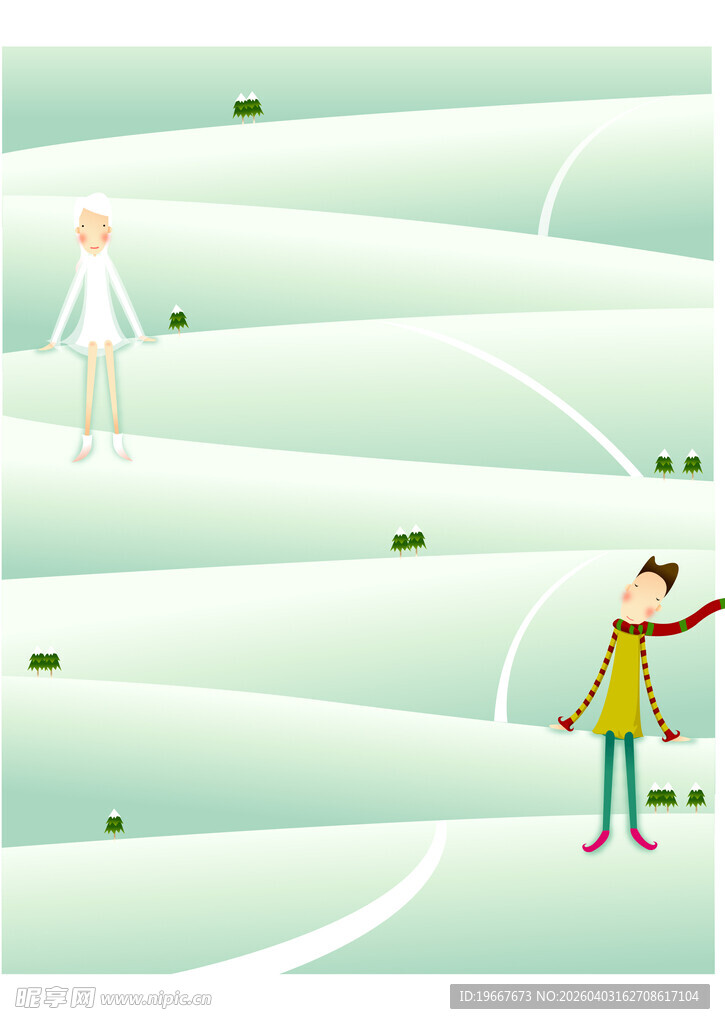 田野中两人的互动场景