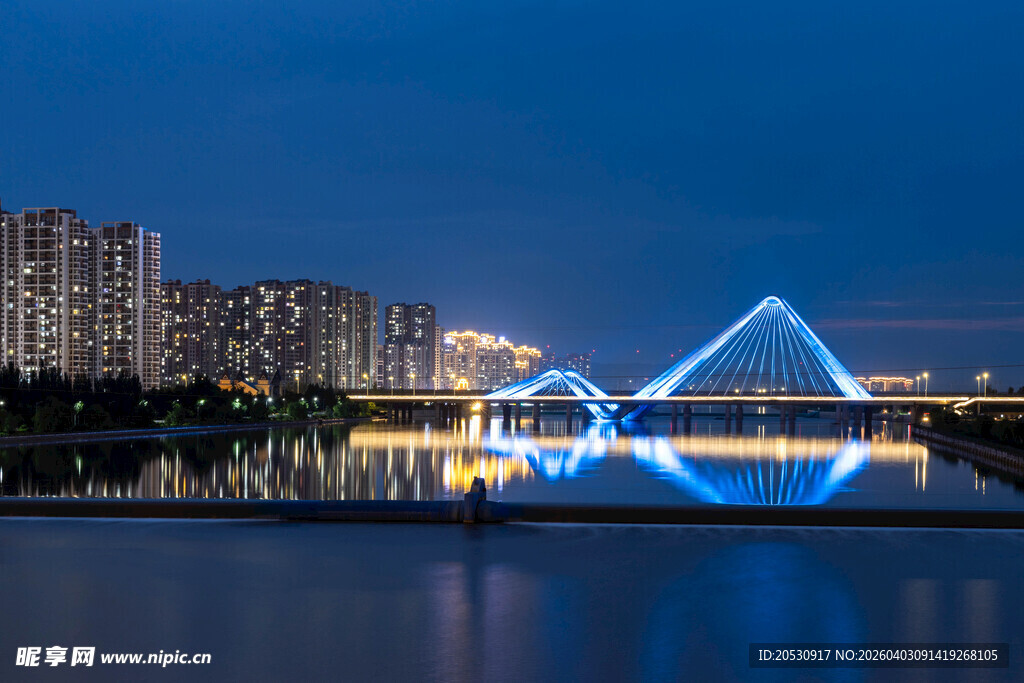 大同御河公铁桥夜景