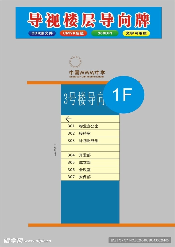 楼层导视牌设计效果图