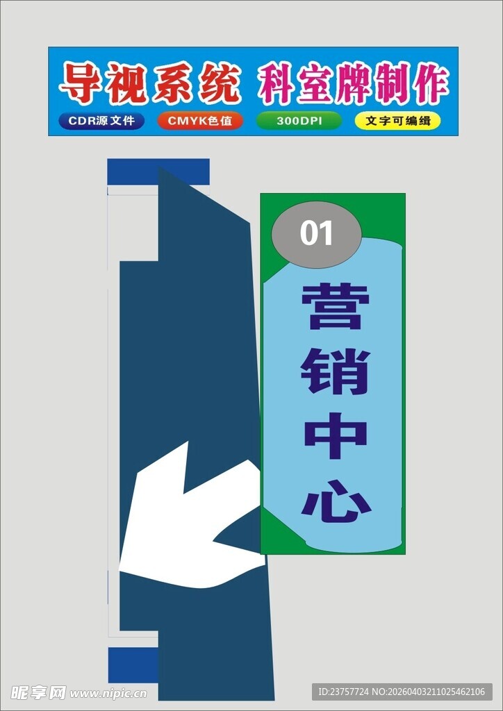 营销中心导视牌指引标识
